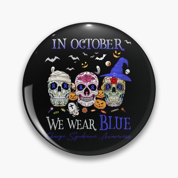 Item preview, In October We Wear Blue Charge Syndrome Awareness designed and sold by Sabfit.