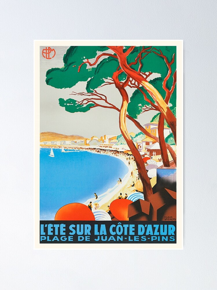 Juan les Pins, France - Vintage Travel Poster Poster for Sale by