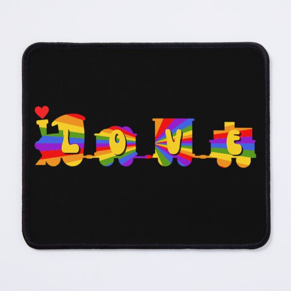 Item preview, Rainbow Retro Love Train Graphic Yellow Letters designed and sold by podguy.
