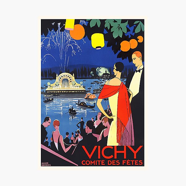 Item preview, Vichy, France - Vintage Travel Poster designed and sold by SALON DES ARTS.