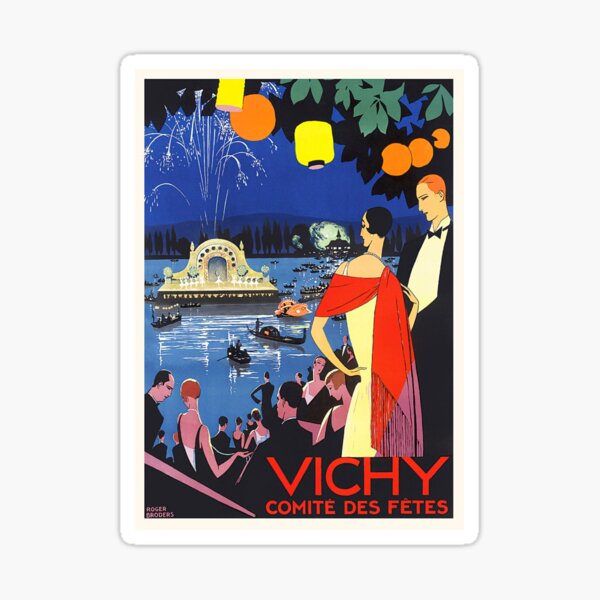 Item preview, Vichy, France - Vintage Travel Poster designed and sold by SALON DES ARTS.