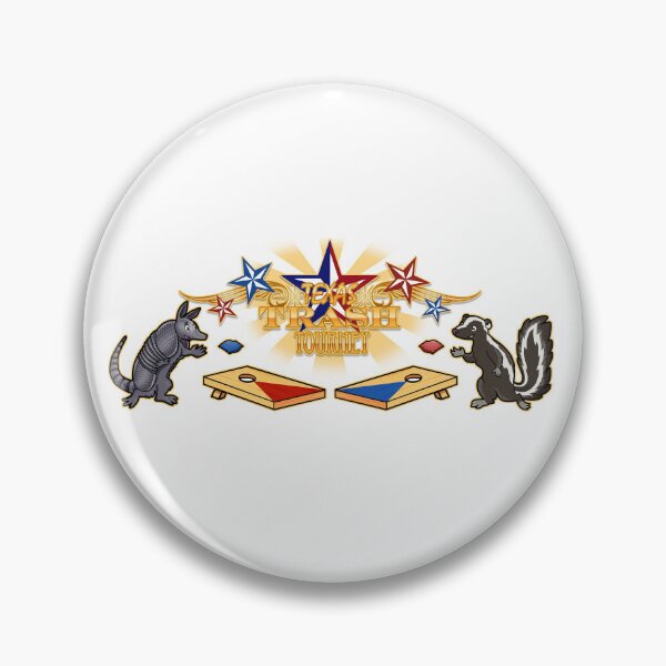 Item preview, Texas Trash Tourney - Armadillo versus Skunk Playing Cornhole Red & Blue Beanbag Toss designed and sold by Zphal.