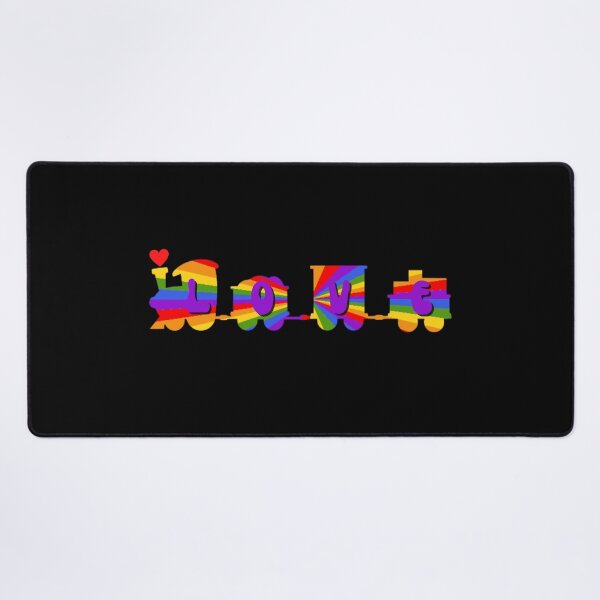 Item preview, Rainbow Retro Love Train Graphic Purple Letters designed and sold by podguy.