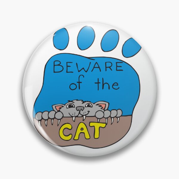Item preview, Beware of the Cat Sticker, phone cases and laptop covers designed and sold by BRtisticDesigns.