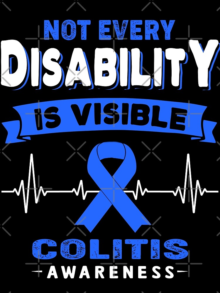 Thumbnail 3 of 3, Scarf, Colitis Awareness - Not Every Disability Is Visible designed and sold by RidnerStore.