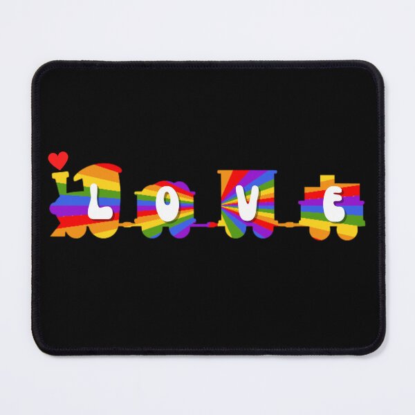 Item preview, Rainbow Retro Love Train Graphic White Letters designed and sold by podguy.