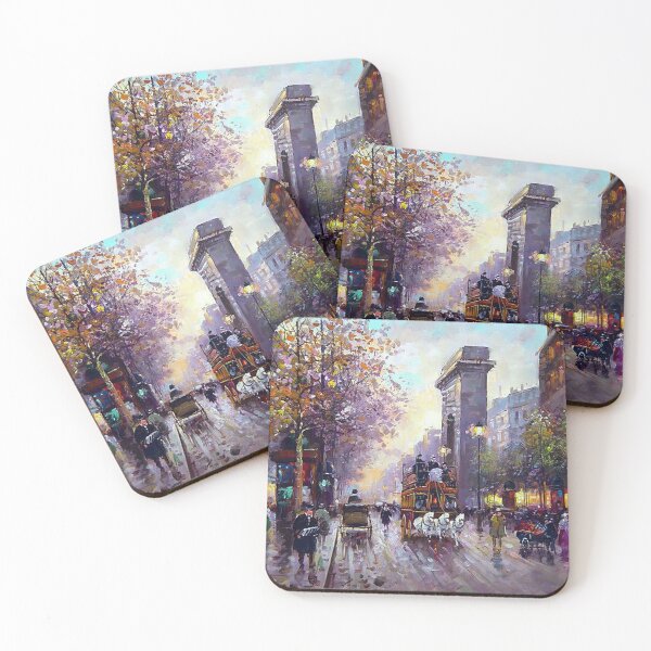 Item preview, Charming Parisian Street Scene with Horse-Drawn Carriage and Bustling Activity designed and sold by SweetMySpot.