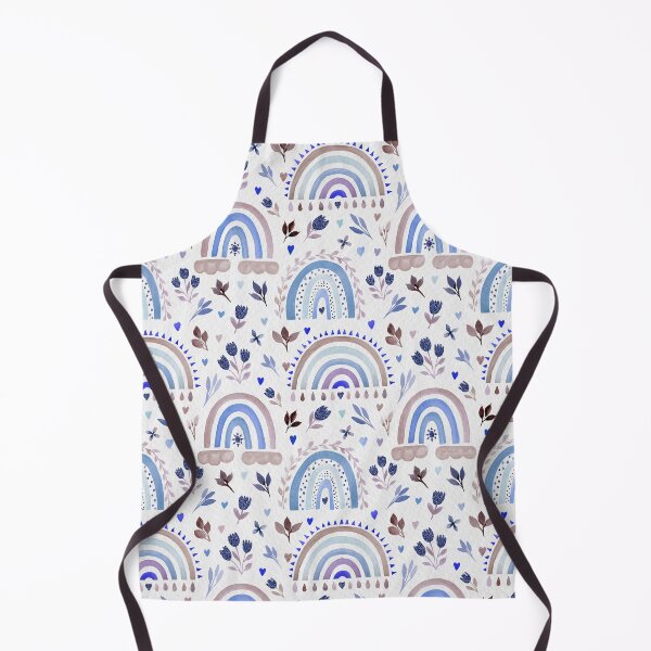 Item preview, Spring Rainbows - Blue Grey with Metallic designed and sold by Rachel Dash-Williams Creative.