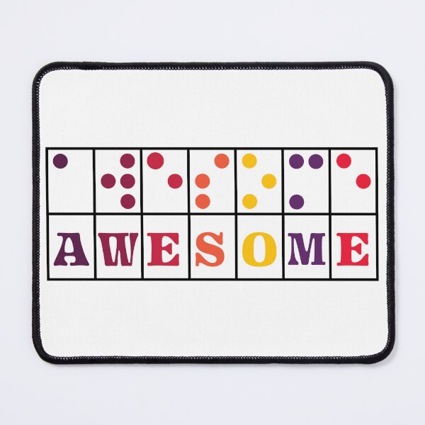 Item preview, Braille Awesome Colorful designed and sold by IndeOandM.