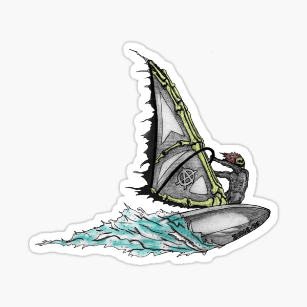 Ghost Windsurfer Sticker