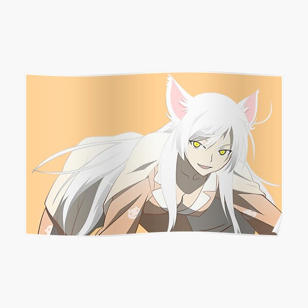 Black Hanekawa Poster By Kawaiicrossing Redbubble