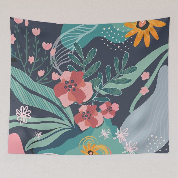 Item preview, Abstract Colourful Flowers 23 designed and sold by simplydesignart.