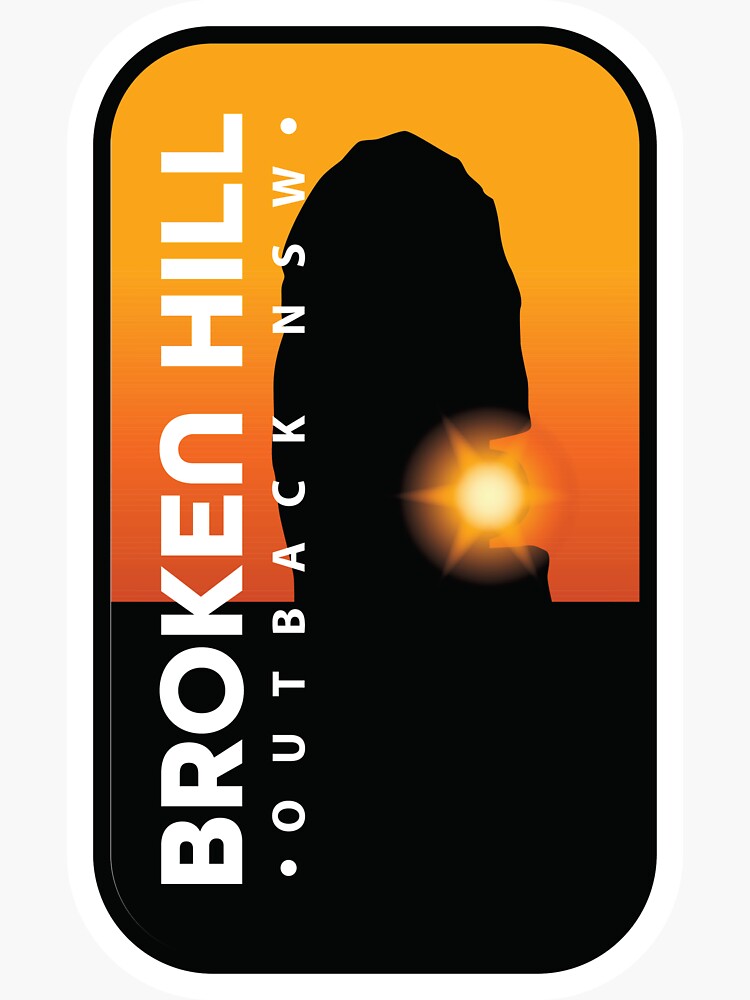 Thumbnail 3 of 3, Sticker, Broken Hill Badge designed and sold by tomarto13.