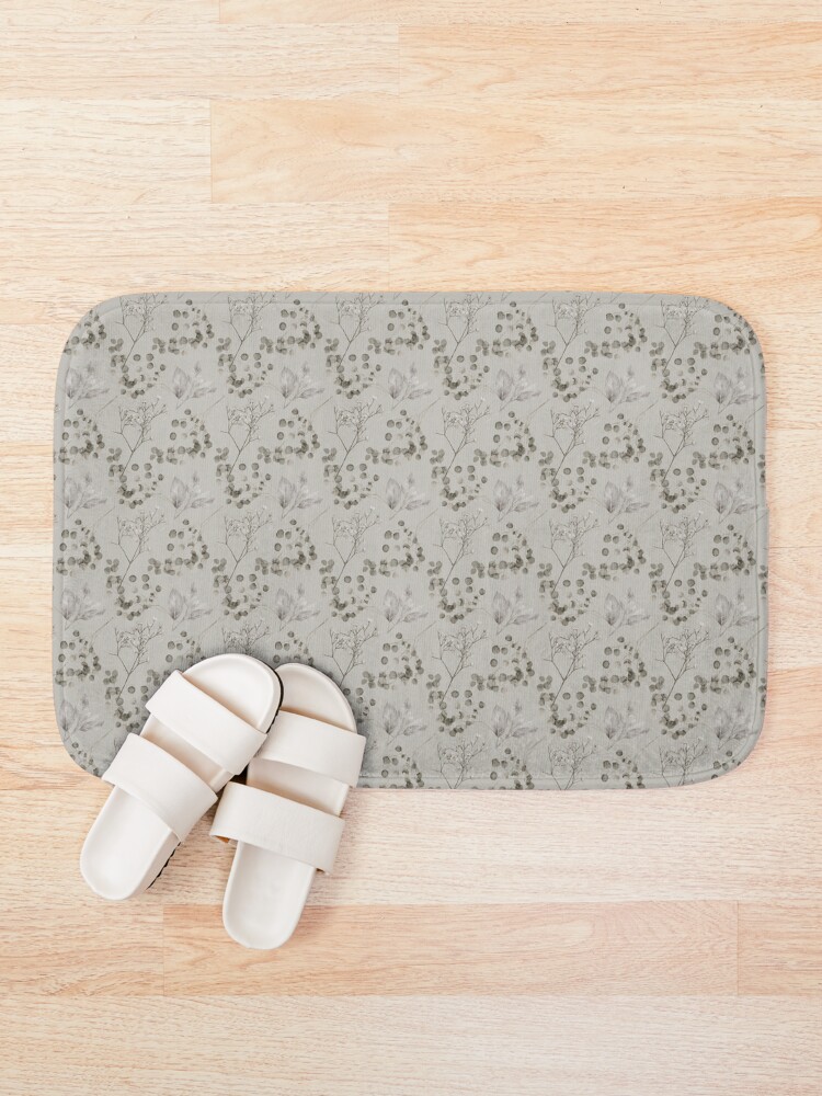 Thumbnail 1 of 6, Bath Mat, Floral Pattern Home Decor designed and sold by PatternTale.