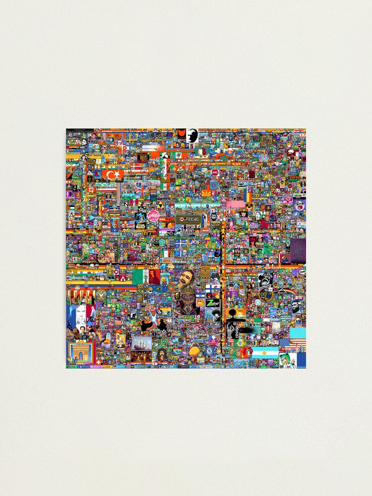 "reddit place 2022 r/place final canvas" Photographic Print by