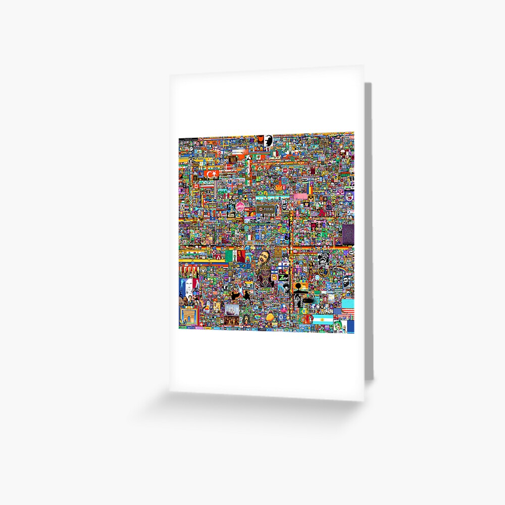"reddit place 2022 r/place final canvas" Greeting Card by