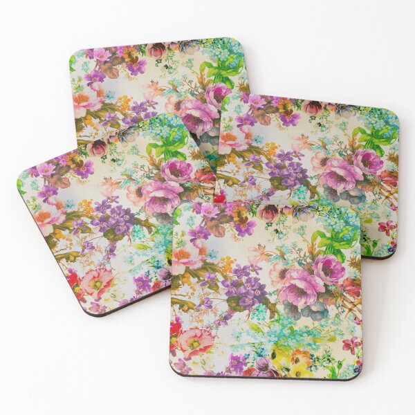 Item preview, Vintage flowers and roses, shabby chic, floral pattern, vintage botanicals off white vintage floral designed and sold by ZeinabTaha.