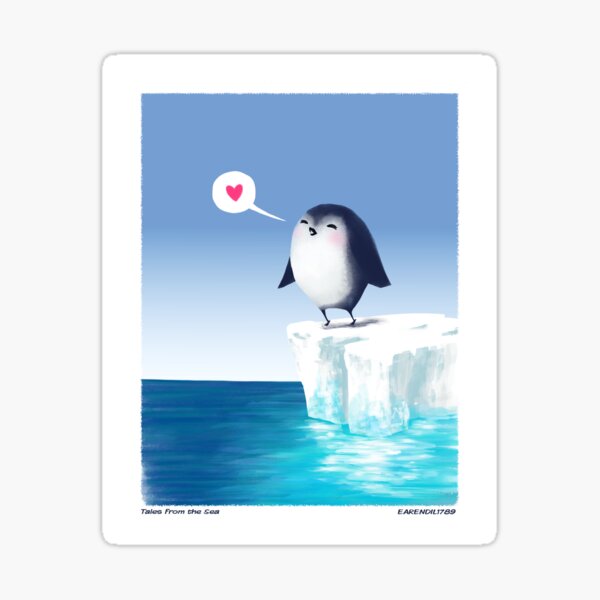 Cute Puffy Penguin Sticker