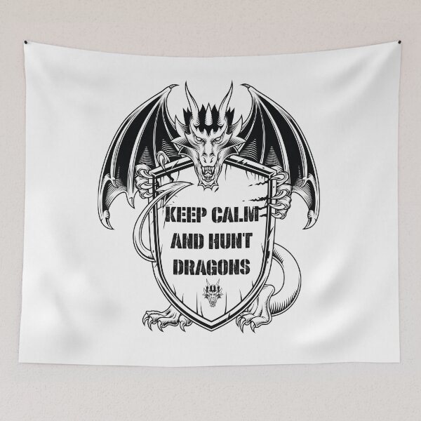 Item preview, keep calm and hunt dragons designed and sold by lefdaouired.