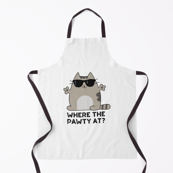 Item preview, Where The Paw-ty At Funny Party Cat Pun designed and sold by punnybone.