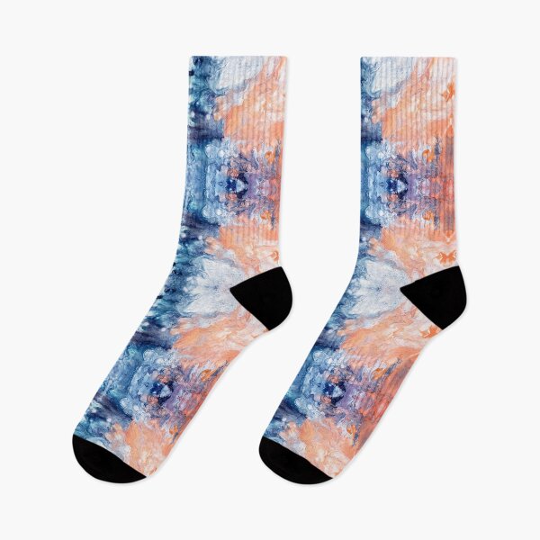 Item preview, Blue, Orange, and White Painting designed and sold by Creative-Voyage.