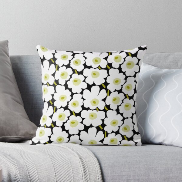 Unikko Flowers Fabric Throw Pillow