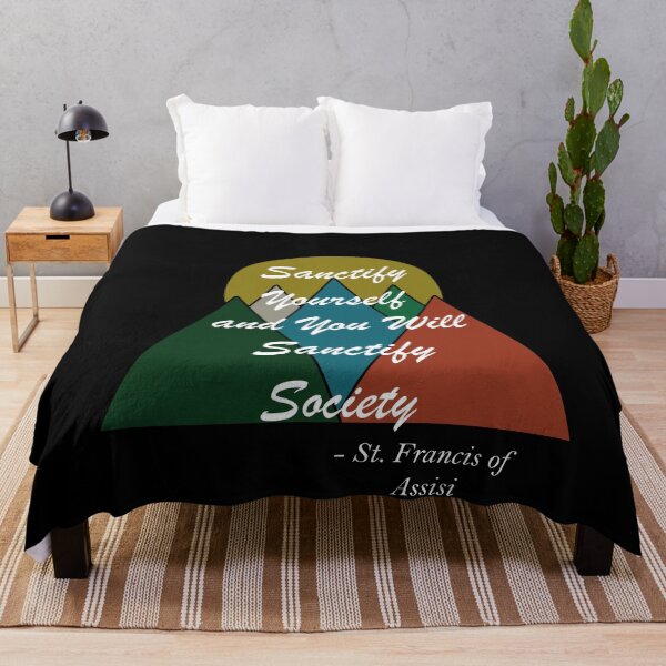 Item preview, Sanctify Yourself and You Will Sanctify Society Saint Francis of Assisi designed and sold by ThirdFall.