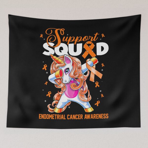 Item preview, Cute Unicorn Support Squad Endometrial Cancer Awareness Men Women Kid designed and sold by tenjun16.