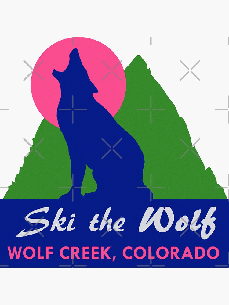 Thumbnail 3 of 3, Sticker, Ski the Wolf Creek Colorado Vintage Travel Decal designed and sold by hilda74.