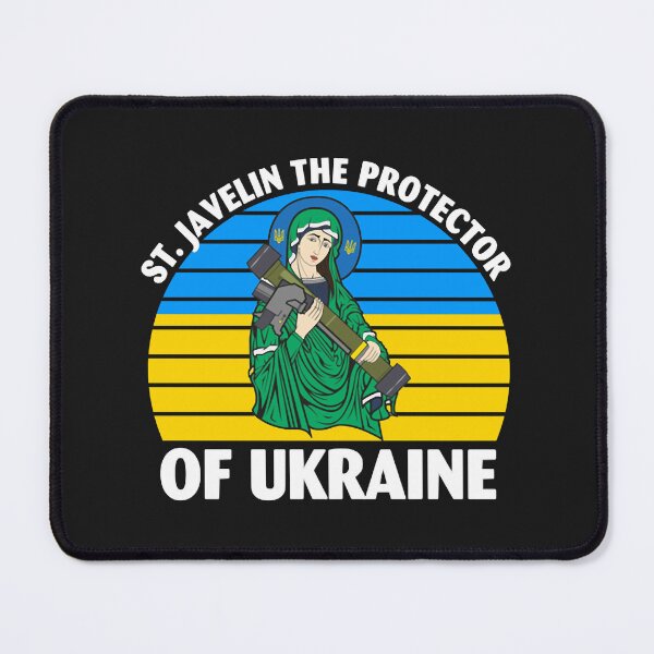 Item preview, Saint Javelin Le protecteur de Ukraine Drapeau ukrainien designed and sold by CathrineStark.