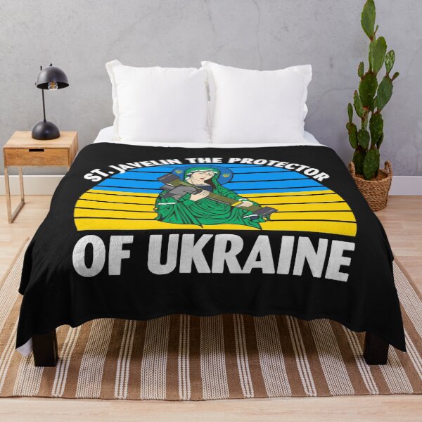 Item preview, Saint Javelin Le protecteur de Ukraine Drapeau ukrainien designed and sold by CathrineStark.
