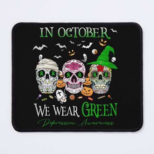 Item preview, In October We Wear Green Depression Awareness designed and sold by Sabfit.