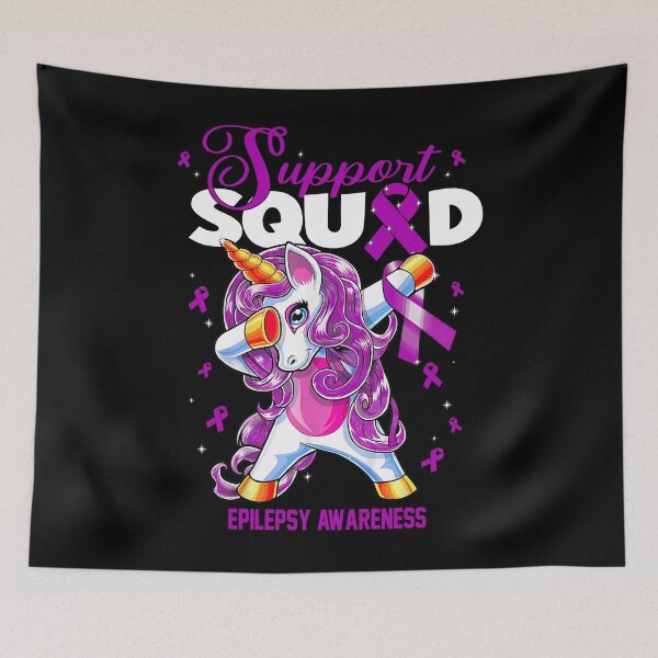 Item preview, Cute Unicorn Support Squad Epilepsy Awareness Men Women Kid designed and sold by tenjun16.