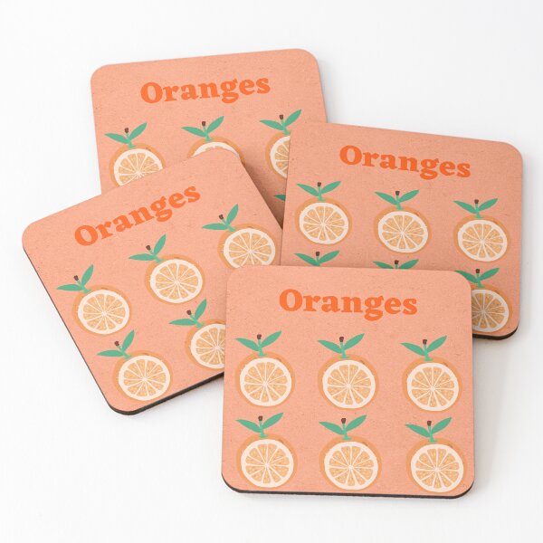 Item preview, Oranges Graphic Design On Light Orange Background designed and sold by debmund.