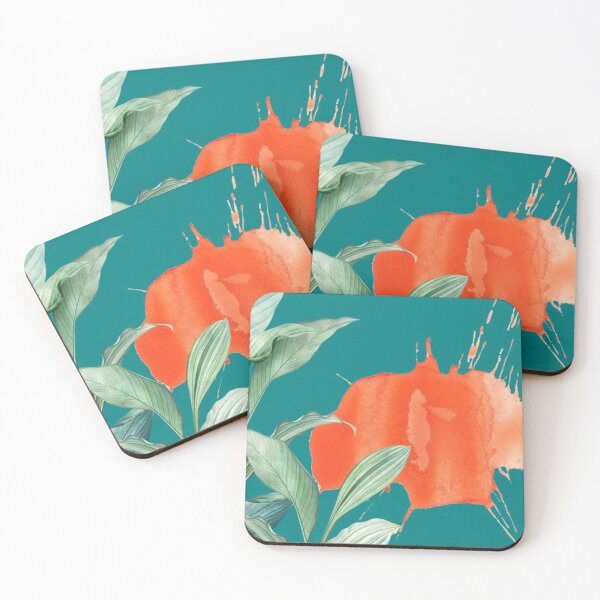 Item preview, Tropical Plant (Teal Background) designed and sold by biceptual.
