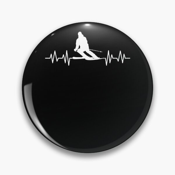 Item preview, Ski Heartbeat Skier Gift Winter Sports Apres Ski designed and sold by Lenny Stahl.
