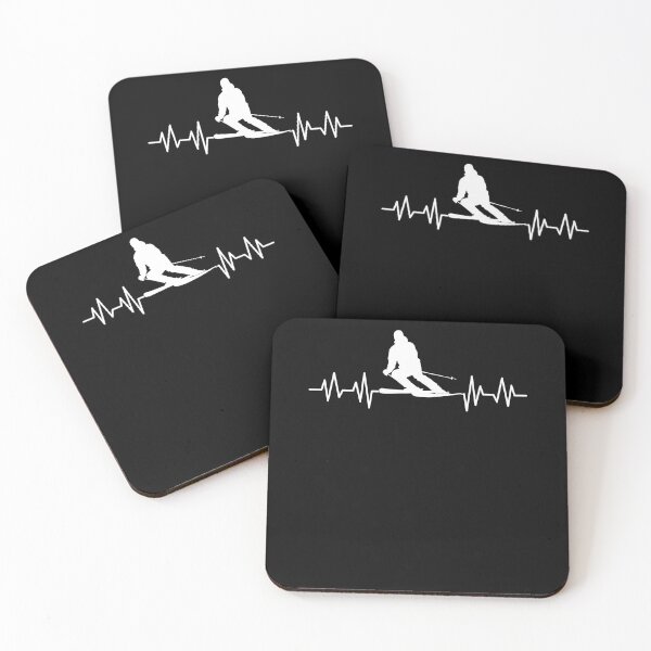 Item preview, Ski Heartbeat Skier Gift Winter Sports Apres Ski designed and sold by Lenny Stahl.