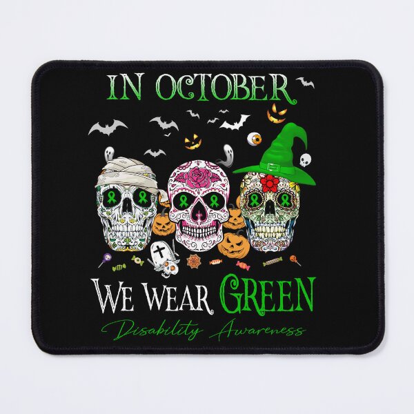 Item preview, In October We Wear Green Disability Awareness designed and sold by Sabfit.
