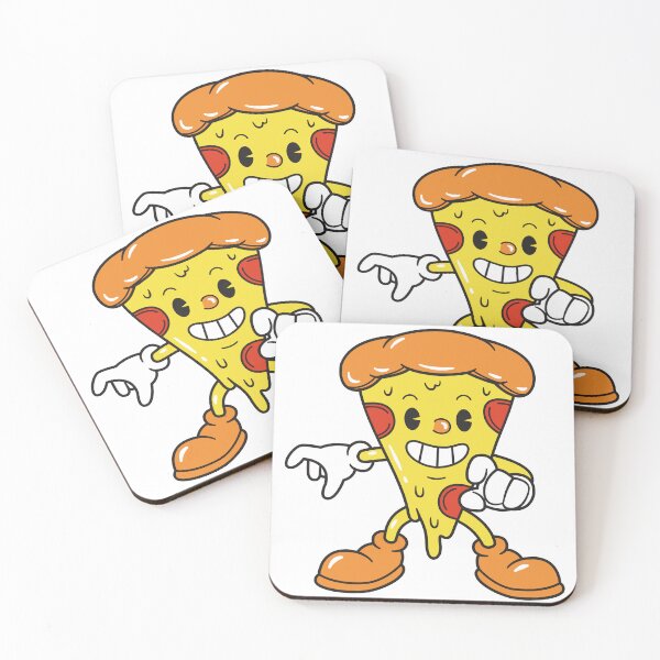 Item preview, Never stop me eating pizza, old school vintage retro pizza cartoon character designed and sold by Emily Roberts.