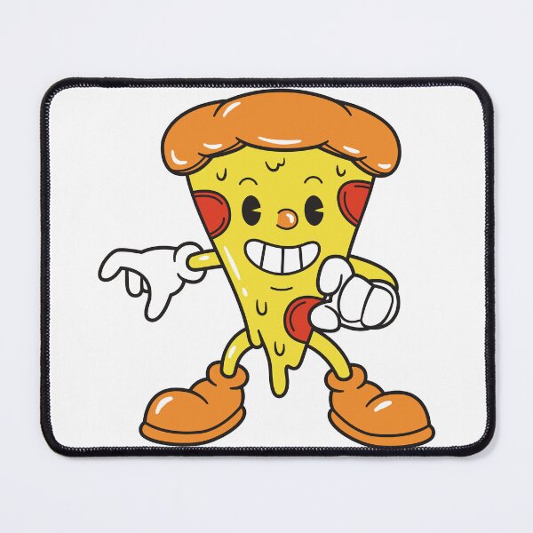 Item preview, Never stop me eating pizza, old school vintage retro pizza cartoon character designed and sold by Emily Roberts.