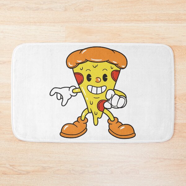 Item preview, Never stop me eating pizza, old school vintage retro pizza cartoon character designed and sold by Emily Roberts.