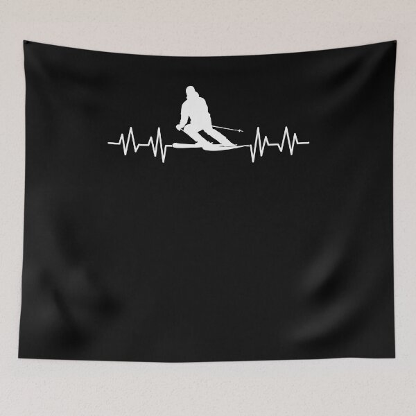 Item preview, Ski Heartbeat Skiers Gift Winter Sports Après-Ski designed and sold by Lenny Stahl.