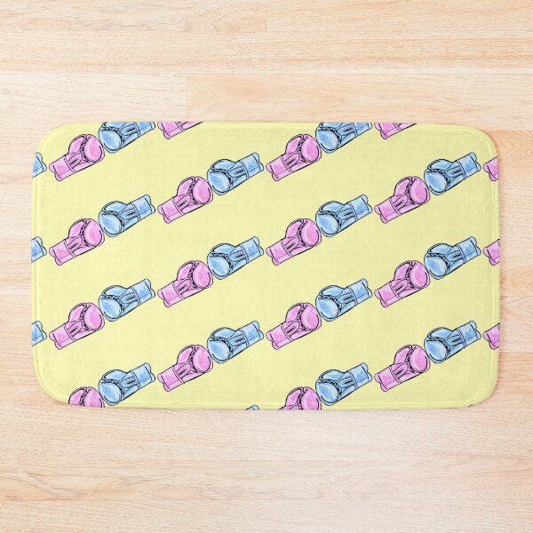 Item preview, Pink And Blue Gloves With Yellow Background  designed and sold by missmann.