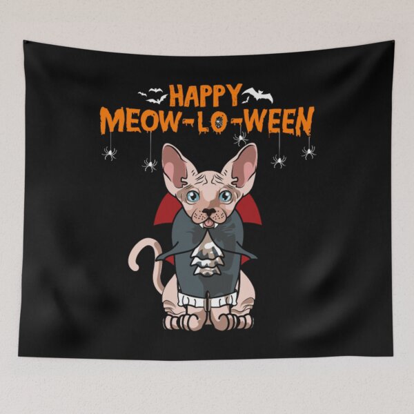 Item preview, Sphynx cat happy meow halloween witches designed and sold by jackienorfolkal.