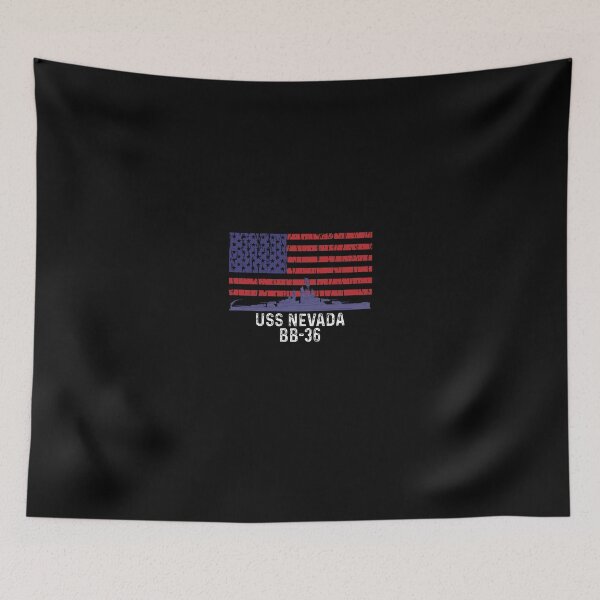 Item preview, USS Nevada BB36 Battleship Vintage American Flag designed and sold by maximjki.