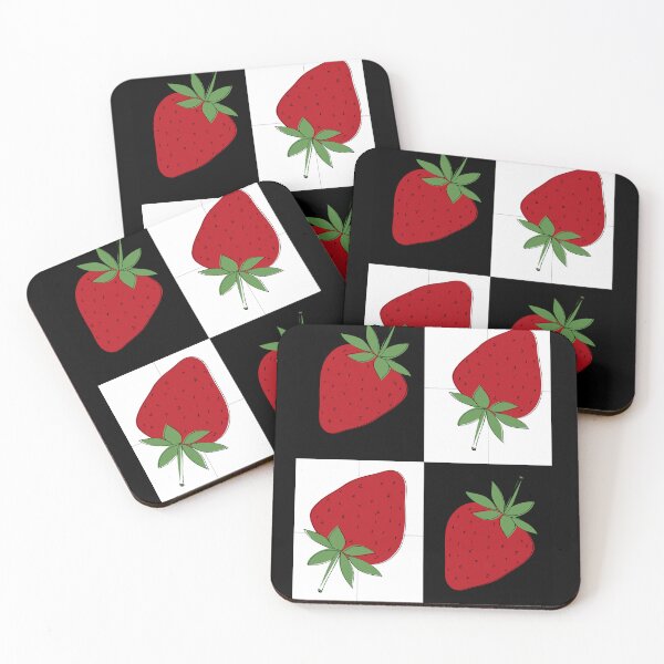 Item preview, Strawberry Checkered Pattern  designed and sold by RedSparkle.