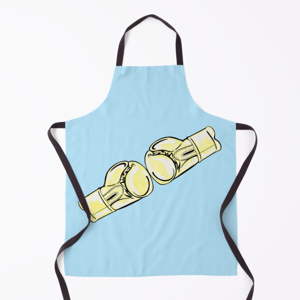 Item preview, Yellow Boxing Gloves With Blue Background designed and sold by missmann.