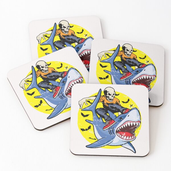 Item preview, Squelette déquitation de requin - Funny Halloween Classic. designed and sold by CathrineStark.