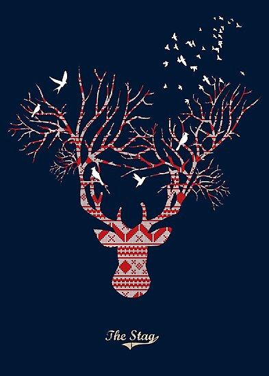 "Christmas Stag" Photographic Print by modernistdesign | Redbubble