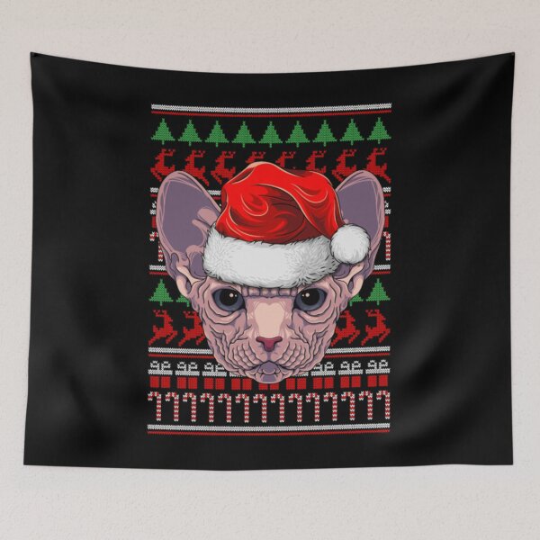 Item preview, Sphynx cat christmas merry xmas designed and sold by jackienorfolkal.